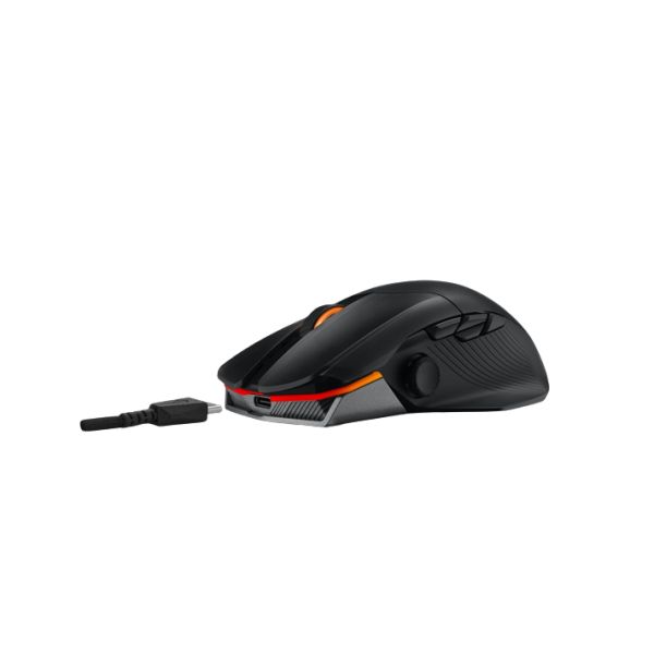 ASUS ROG Chakram X Origin muis Rechtshandig RF Wireless + Bluetooth + USB Type-A Opto-mechanisch 36000 DPI (90MP02N1-BMUA00)
