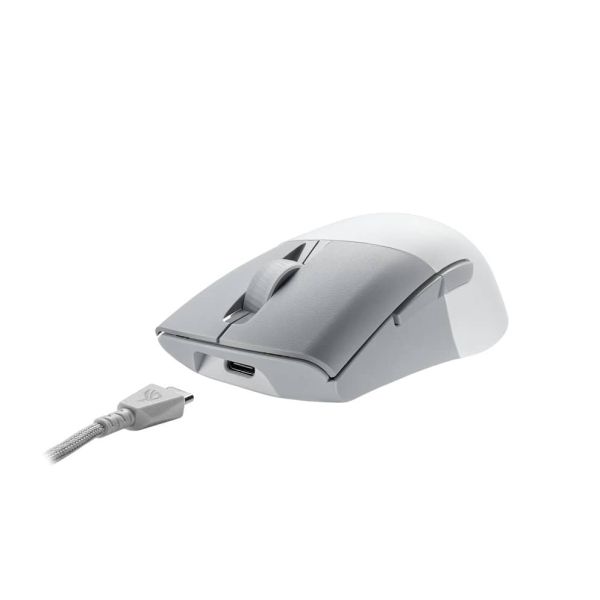 ASUS ROG Keris Wireless AimPoint muis Rechtshandig RF Wireless + Bluetooth + USB Type-C Optisch 36000 DPI (90MP02V0-BMUA10)