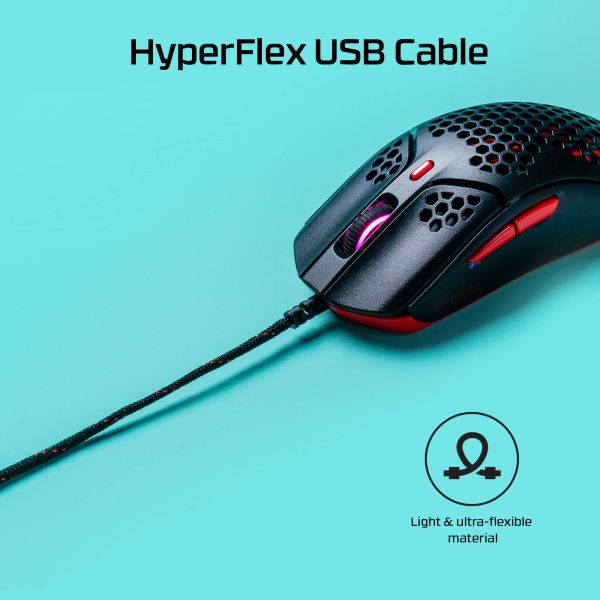 HyperX Pulsefire Haste Gaming muis (zwart-rood) (4P5E3AA)