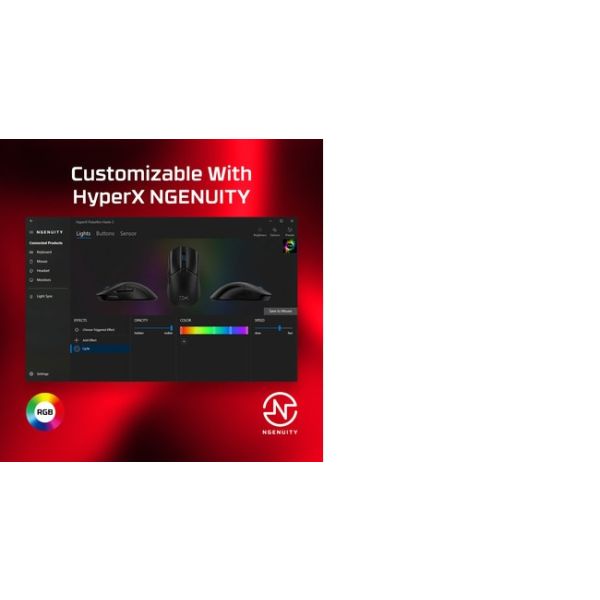 HyperX Pulsefire Haste 2 - gamingmuis (zwart) (6N0A7AA)