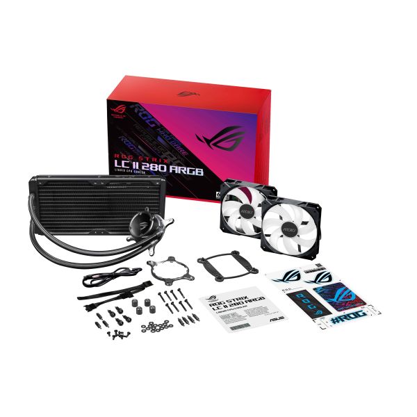 ASUS ROG STRIX LC II 280 ARGB Processor Alles-in-één vloeistofkoeler 14 cm Zwart 1 stuk(s) (90RC00C1-M0UAY0)