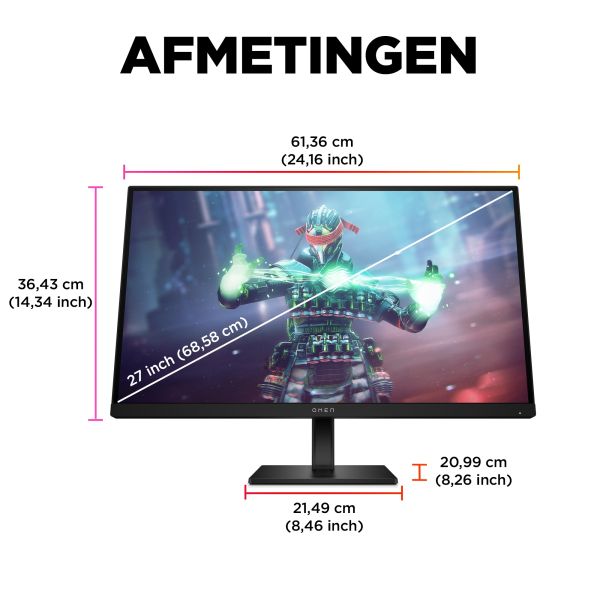 HP OMEN by HP OMEN by 27 inch UHD 144 Hz gamingmonitor - OMEN 27k (780G8E9#ABB)