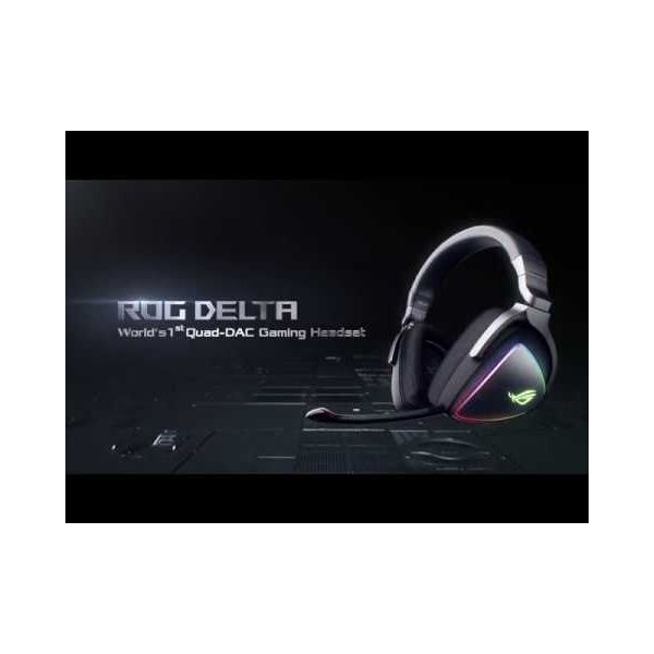 ASUS ROG Delta Headset Bedraad Hoofdband Gamen Zwart (90YH00Z1-B2UA00)