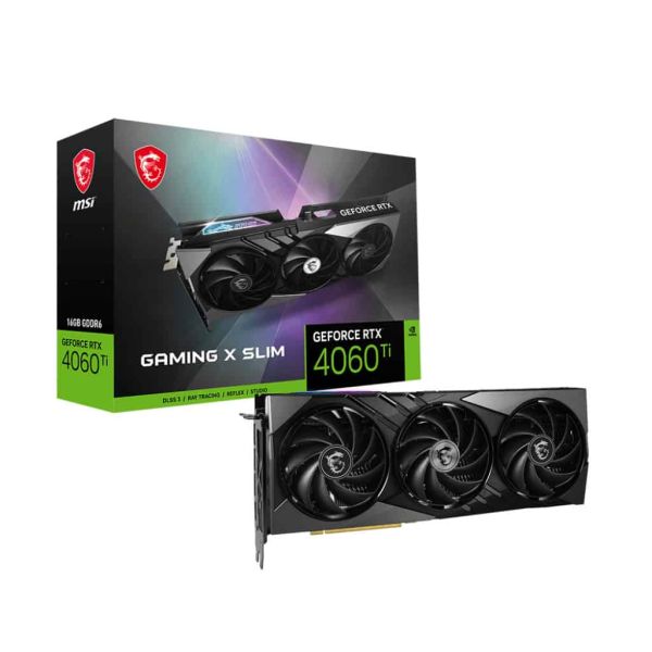 MSI GEFORCE RTX 4060 Ti GAMING X SLIM 16G videokaart NVIDIA 16 GB GDDR6 (V517-002R)