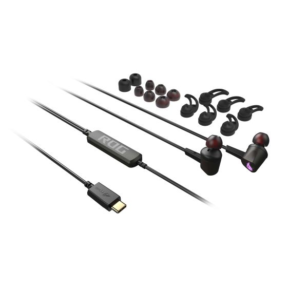 ASUS ROG CETRA II Hoofdtelefoons Bedraad In-ear Gamen USB Type-C Zwart (90YH02S0-B2UA00)
