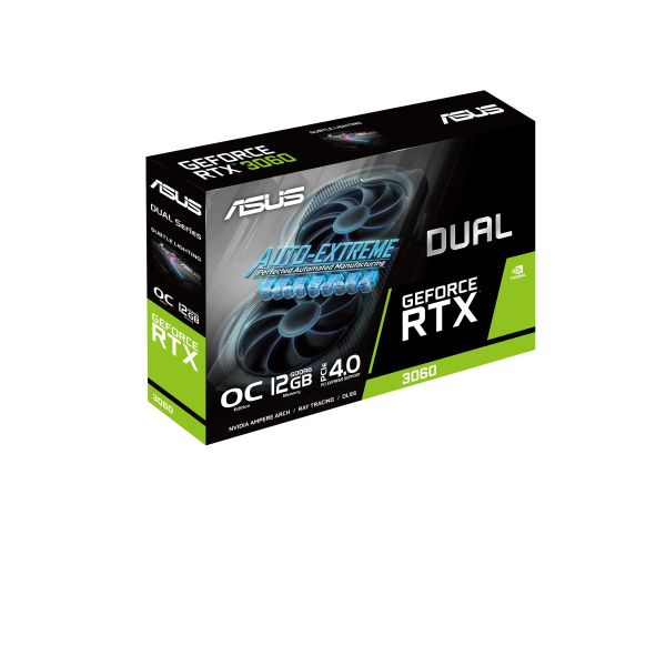 ASUS Dual -RTX3060-O12G-V2 NVIDIA GeForce RTX 3060 12 GB GDDR6 (90YV0GB2-M0NA10)