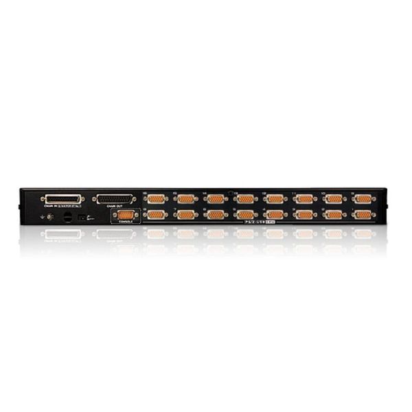 ATEN 16-Poorts PS/2-USB VGA KVM Schakelaar met Ketenverbinding Poort en USB Randapparatuur Ondersteuning (CS1716A)