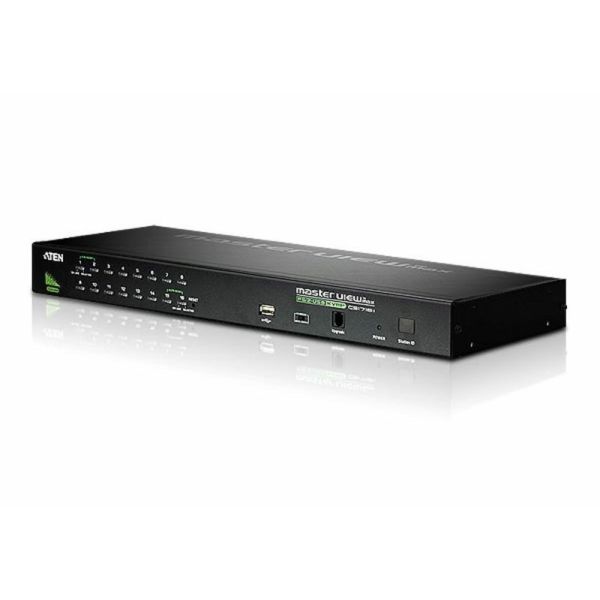 ATEN 16-Poorts PS/2-USB VGA KVM Schakelaar met Ketenverbinding Poort en USB Randapparatuur Ondersteuning (CS1716A)