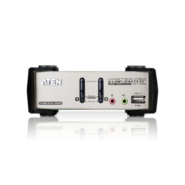 ATEN 2-Poorts PS/2-USB VGA/Geluid KVMP™ Schakelaar met OSD (CS1732B)