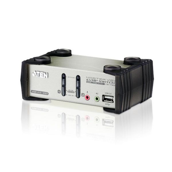 ATEN 2-Poorts PS/2-USB VGA/Geluid KVMP™ Schakelaar met OSD (CS1732B) ATEN 2-Poorts PS/2-USB VGA/Geluid KVMP™ Schakelaar met OSD (CS1732B)
