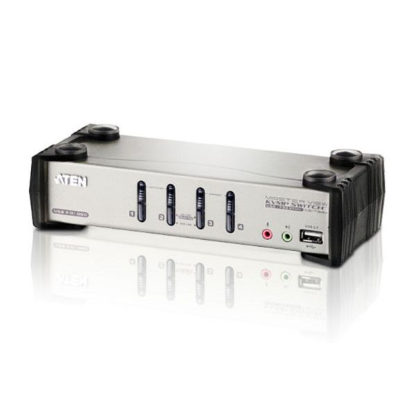 ATEN 4-Poorts PS/2-USB VGA/Geluid KVMP™ Schakelaar met OSD (CS1734B) ATEN 4-Poorts PS/2-USB VGA/Geluid KVMP™ Schakelaar met OSD (CS1734B)