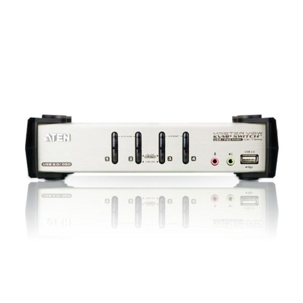 ATEN 4-Poorts PS/2-USB VGA/Geluid KVMP™ Schakelaar met OSD (CS1734B)