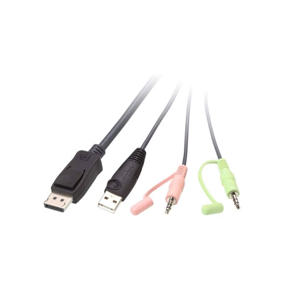 ATEN 2-poorts USB DisplayPort-kabel KVM-switch met externe poortselectieschakelaar (CS22DP-AT)