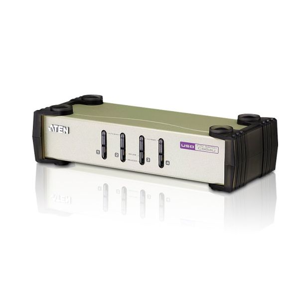 ATEN 4-poorts PS/ 2-USB VGA KVM-switch (CS84U-AT) ATEN 4-poorts PS/ 2-USB VGA KVM-switch (CS84U-AT)