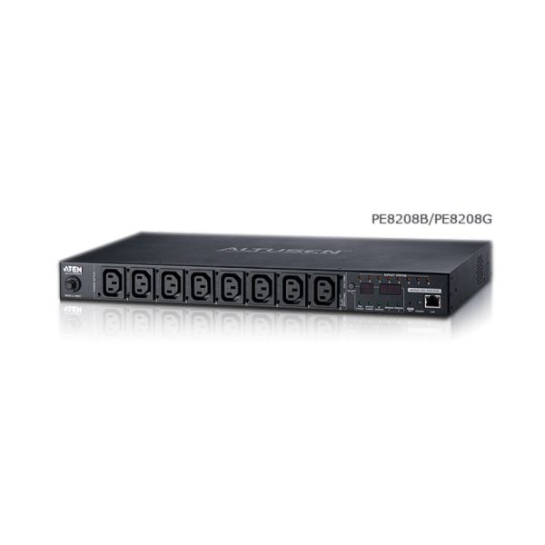 ATEN 20A/16A 8-uitgangen 1U gemeten en geschakeld eco PDU (PE8208G-ATA-G)
