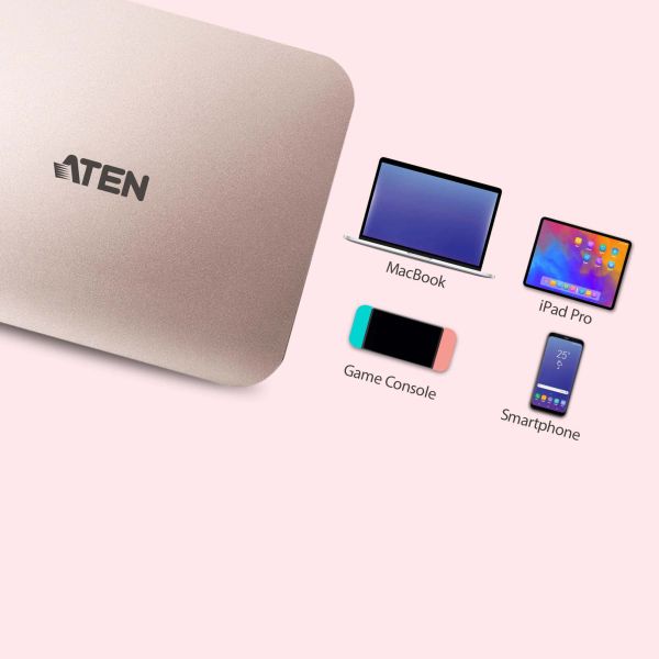 ATEN USB-C 4K Ultra Mini Dock met Power Pass-Through (UH3235-AT)