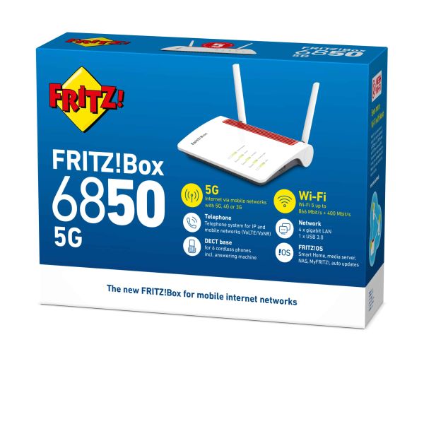 Box 6850 5G draadloze router Gigabit Ethernet Dual-band (2.4 GHz / 5 GHz) Wit (20002928) Box 6850 5G draadloze router Gigabit Ethernet Dual-band (2.4 GHz / 5 GHz) Wit (20002928)