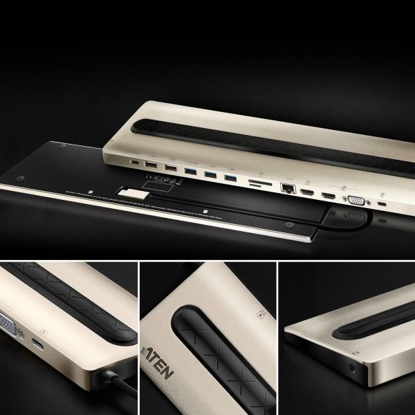 ATEN USB-C Multiport Dock met Power Pass-Through (UH3237)