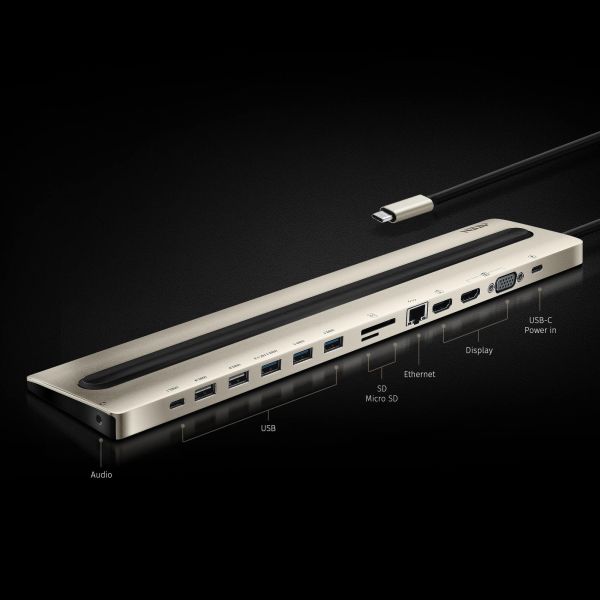 ATEN USB-C Multiport Dock met Power Pass-Through (UH3237)
