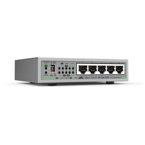 Allied Telesis AT-GS910/5E-30 netwerk-switch Unmanaged Gigabit Ethernet (10/100/1000) 1U Grijs (AT-GS910/5E-30)