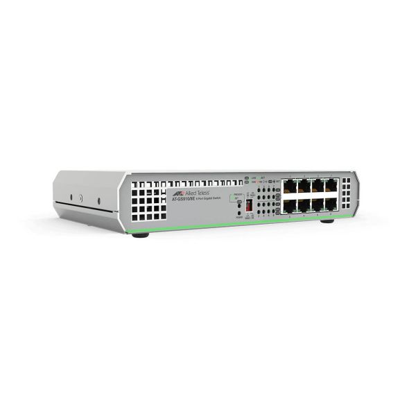 Allied Telesis AT-GS910/8E-30 netwerk-switch Unmanaged Gigabit Ethernet (10/100/1000) 1U Grijs (AT-GS910/8E-30)