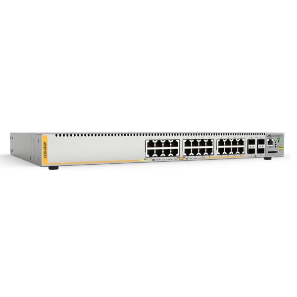 Allied Telesis x230-28GP Managed L3 Gigabit Ethernet (10/100/1000) Power over Ethernet (PoE) 1U Grijs (AT-X230-28GP-30) Allied Telesis x230-28GP Managed L3 Gigabit Ethernet (10/100/1000) Power over Ethernet (PoE) 1U Grijs (AT-X230-28GP-30)