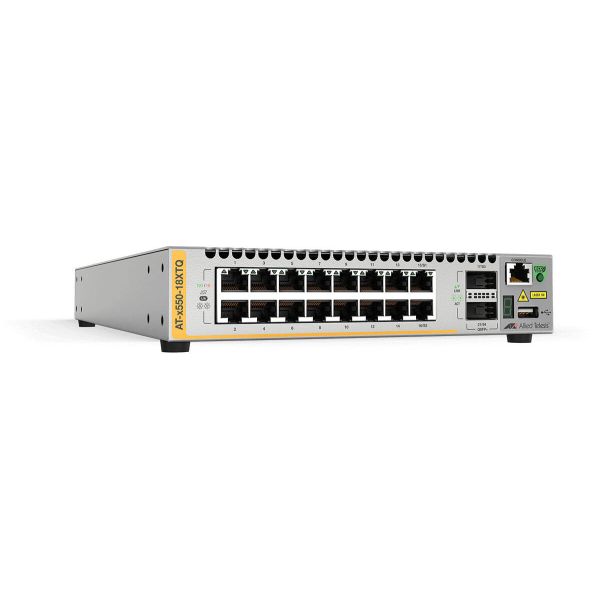 Allied Telesis AT-x550-18XTQ-50 Managed L3 10G Ethernet (100/1000/10000) Grijs (AT-X550-18XTQ-50)