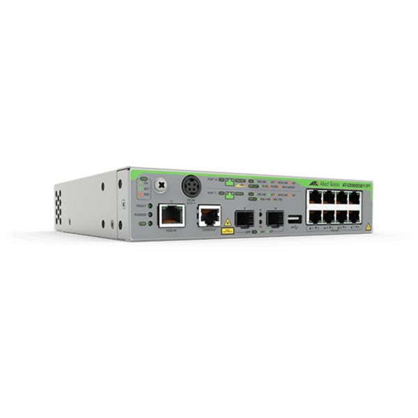 Allied Telesis AT-GS980EM/11PT-50 Managed L3 Gigabit Ethernet (10/100/1000) Power over Ethernet (PoE) 1U Grijs (GS980EM/11PT-50)
