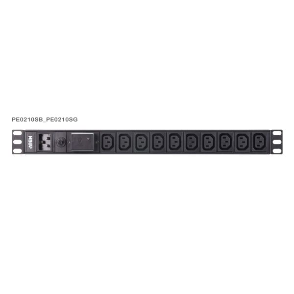 ATEN Standaard 1U PDU met overspanningsbeveiliging (PE0210SG-AT-G) ATEN Standaard 1U PDU met overspanningsbeveiliging (PE0210SG-AT-G)