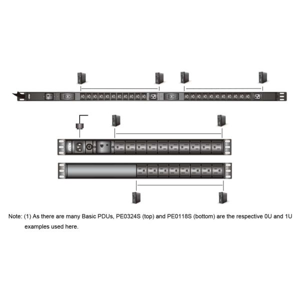 ATEN 1U Basic PDU met overspanningsbeveiliging (PE0218SG-AT-G)