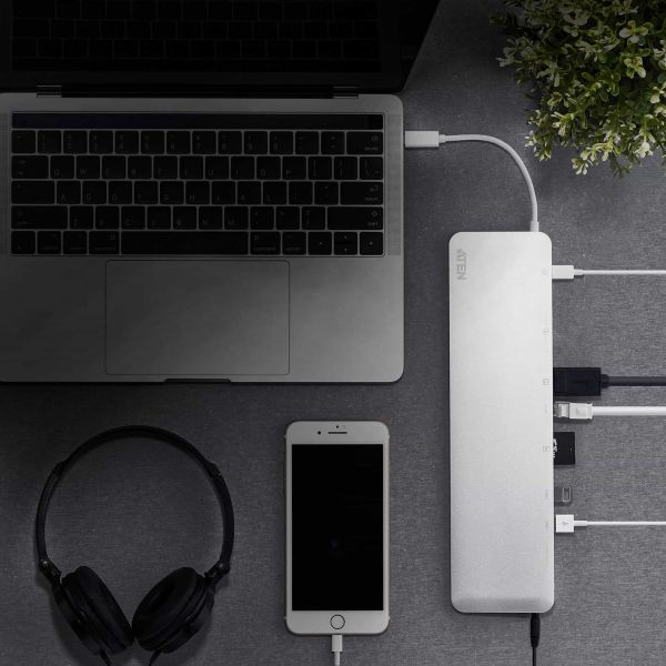 ATEN USB-C Multiport Dock met Power Pass-Through (UH3234-AT)