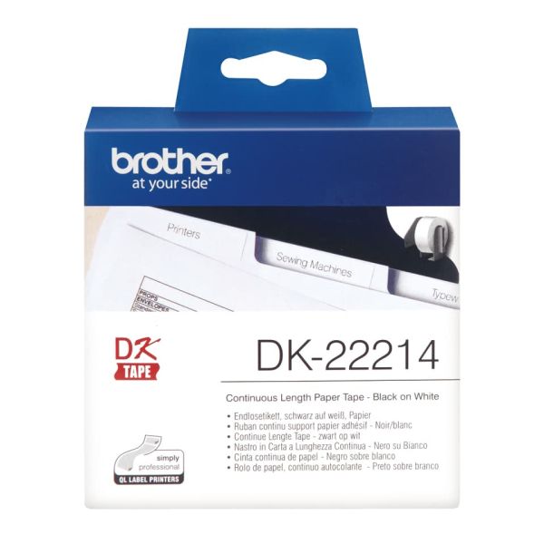 Brother Doorlopende papiertape 12 mm (DK-22214)