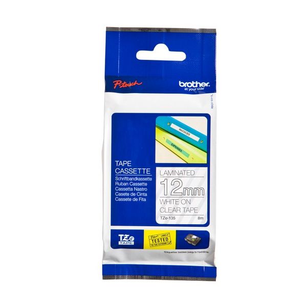 Brother Tape gelamineerd 12mm (TZE-135) Brother Tape gelamineerd 12mm (TZE-135)