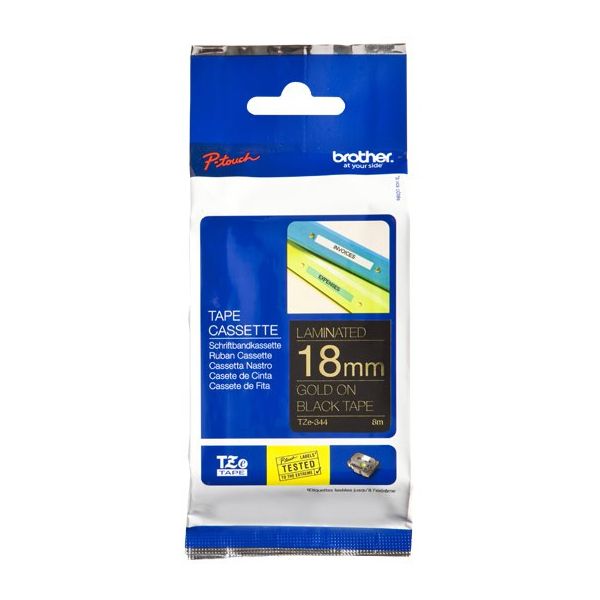 Brother Tape gelamineerd 18mm (TZE-344)