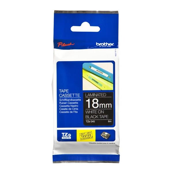 Brother Tape gelamineerd 18mm (TZE-345) Brother Tape gelamineerd 18mm (TZE-345)