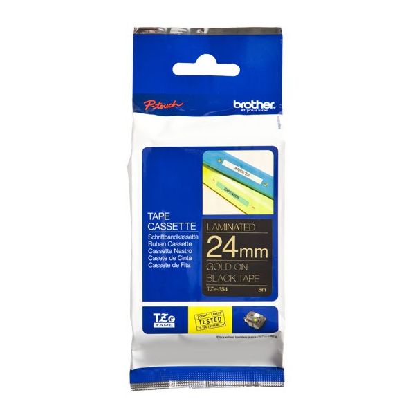 Brother Tape gelamineerd 24mm (TZE-354) Brother Tape gelamineerd 24mm (TZE-354)