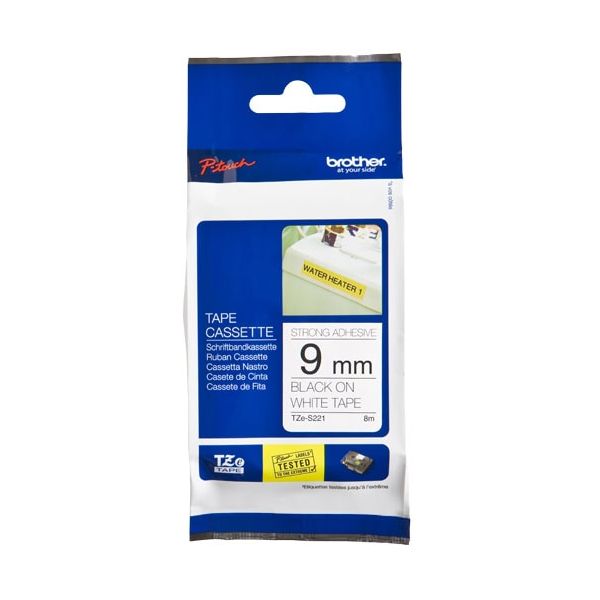 Brother TZeS221 labelprinter-tape TZ (TZE-S221) Brother TZeS221 labelprinter-tape TZ (TZE-S221)