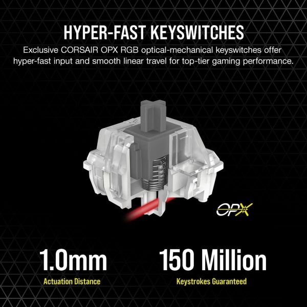 Corsair K60 PRO TKL toetsenbord USB QWERTY US International Zwart (CH-911D01A-NA)