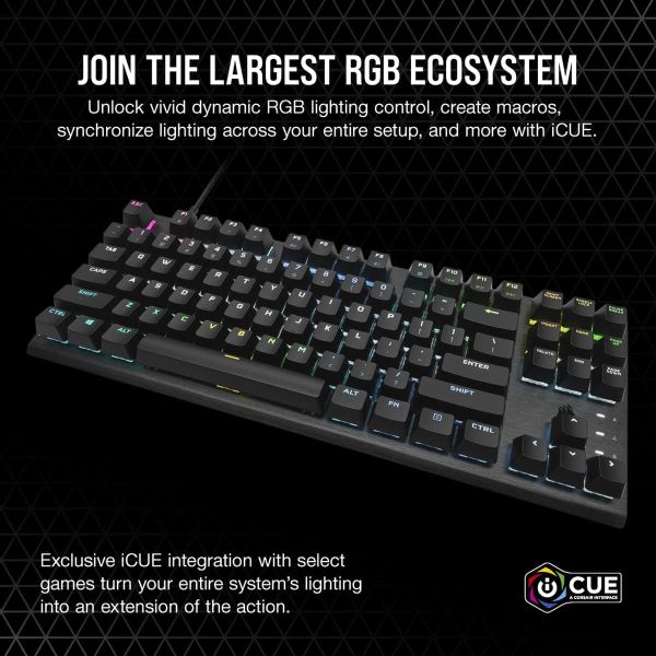Corsair K60 PRO TKL toetsenbord USB QWERTY US International Zwart (CH-911D01A-NA)