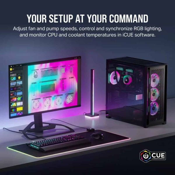 Corsair H115I Processor Kit voor vloeistofkoeling 14 cm Zwart (CW-9061002-WW)