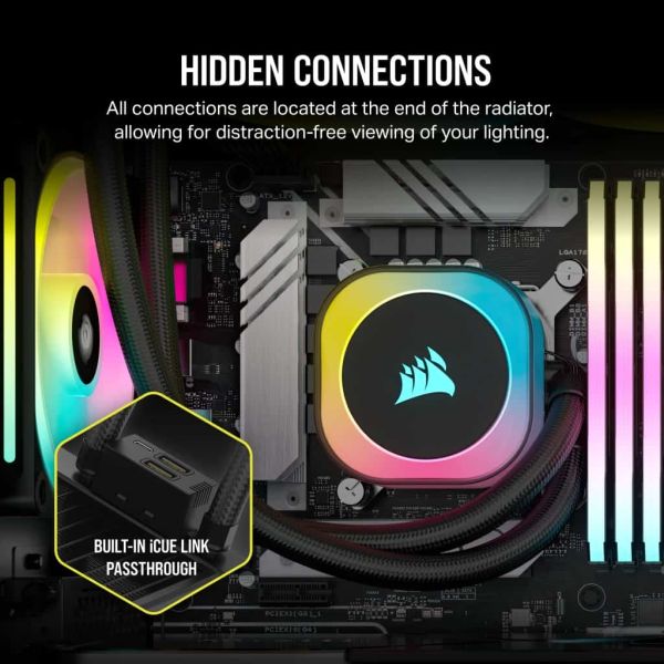 Corsair H115I Processor Kit voor vloeistofkoeling 14 cm Zwart (CW-9061002-WW)