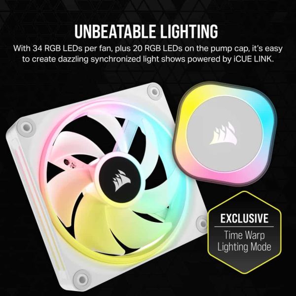 Corsair H100I Processor Hybride koeler 12 cm Wit (CW-9061005-WW)