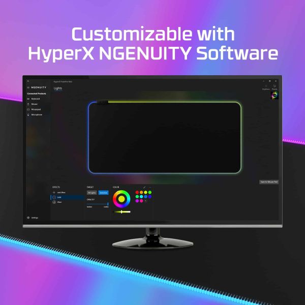 HyperX Pulsefire Mat - RGB-muismat voor gaming - stof (XL) (4S7T2AA)