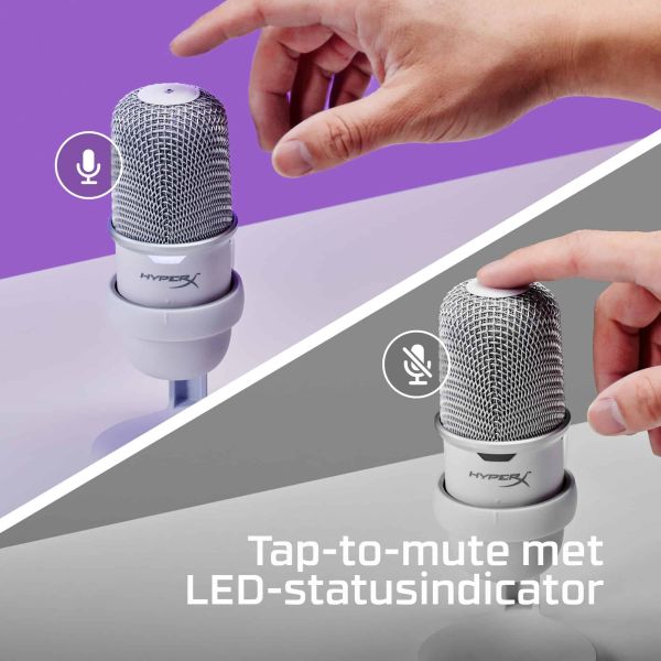 HyperX SoloCast - USB Microphone (White) Wit Microfoon voor spelcomputers (519T2AA)
