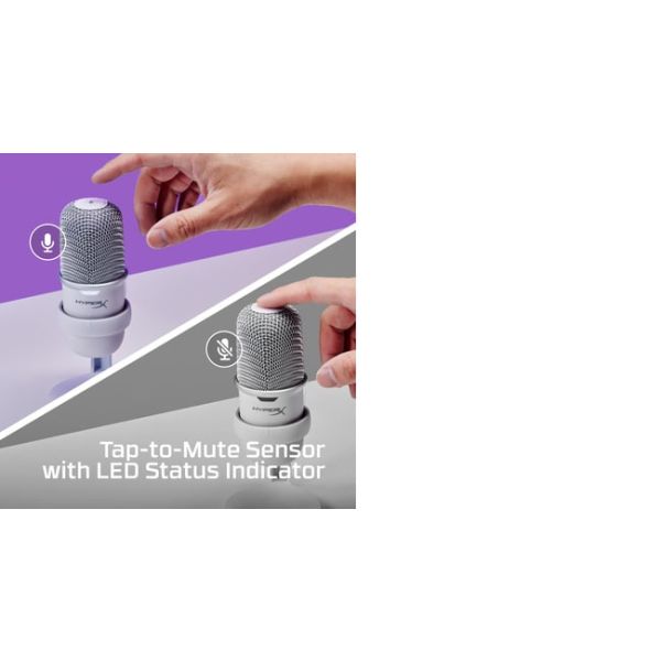 HyperX SoloCast - USB Microphone (White) Wit Microfoon voor spelcomputers (519T2AA)