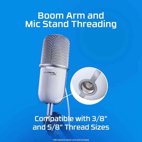 HyperX SoloCast - USB Microphone (White) Wit Microfoon voor spelcomputers (519T2AA)