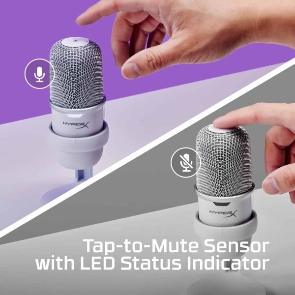 HyperX SoloCast - USB Microphone (White) Wit Microfoon voor spelcomputers (519T2AA)