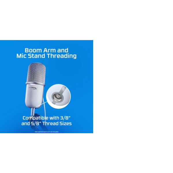 HyperX SoloCast - USB Microphone (White) Wit Microfoon voor spelcomputers (519T2AA)