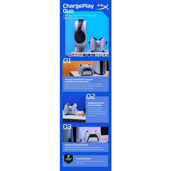 HyperX CHARGEPLAY DUO PS5 Oplaadstandaard (51P68AA)