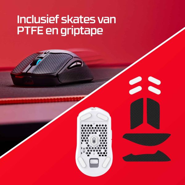 HyperX Pulsefire Haste 2 - draadloze gamingmuis (wit) (6N0A9AA)